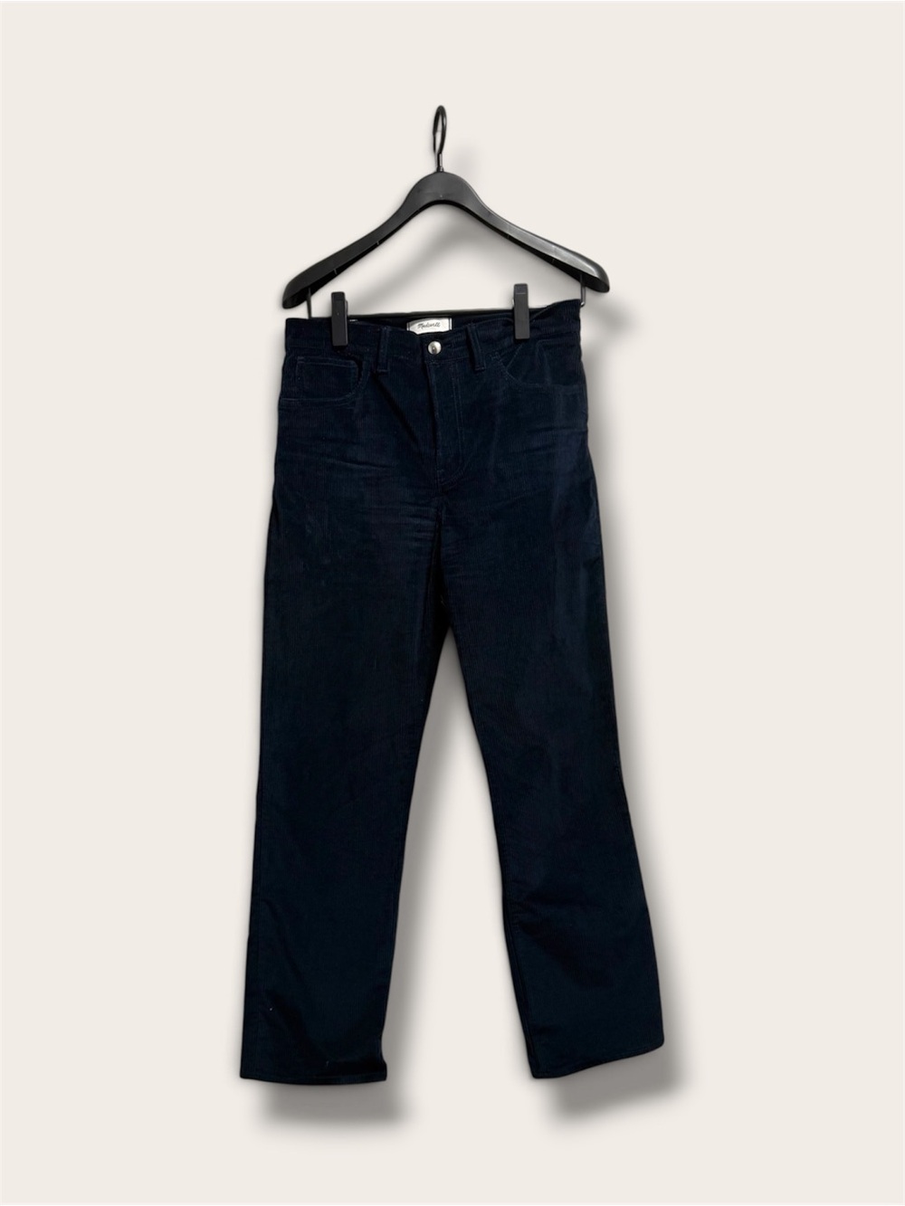 Madewell Women's Dark Navy Corduroy The Longline Straight Pants Size 29 - Picture 3 of 12